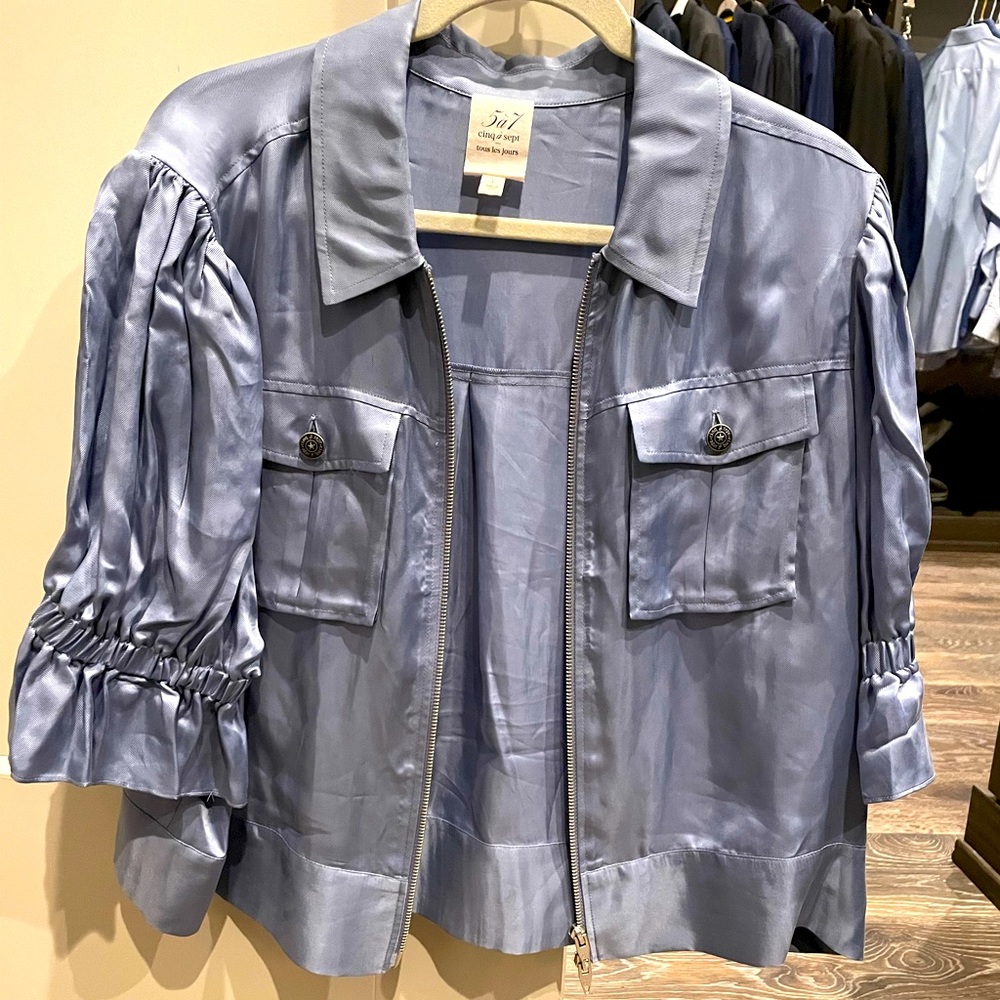 Cinq a Sept Holly Jacket Steel Blue L